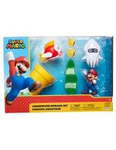Set diorama Mundo Submarino Super Mario Nintendo