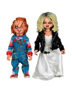 Pack 2 figuras Clothed Chucky and Tiffany La Novia de Chucky 14cm