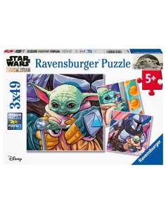Puzzle Baby Yoda Mandalorian Star Wars 3x49pzs