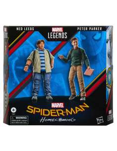 Set 2 figuras Peter Parker y Ned Leeds Spiderman Homecoming Marvel Legends 15cm