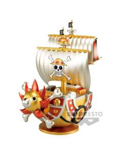 Figura Thousand Sunny Gold Color Mega World Collectable One Piece 19cm