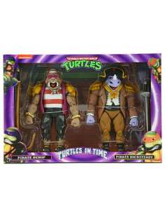 Blister 2 figuras Pirate Rocksteady y Bebop Tortugas Ninja Turtles in Time 18cm