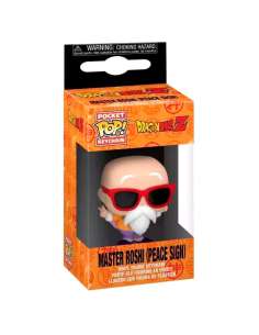 Llavero Pocket POP Dragon Ball Z Master Roshi Peace Sign