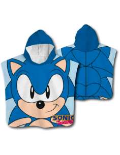 Poncho toalla Sonic The Hedgehog microfibra
