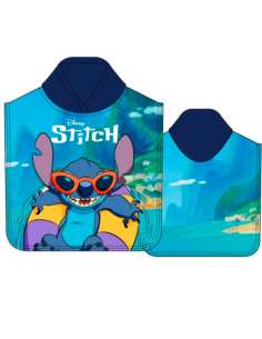 Poncho toalla Stitch Disney microfibra