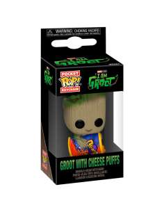 Llavero Pocket POP Marvel I am Groot Groot with Cheese Puffs