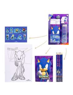 Set papeleria coloreable Sonic Prime