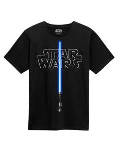 Camiseta Glow In The Dark Lightsaber Star Wars adulto