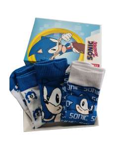 Set 3 calcetines Sonic The Hedgehog adulto surtido
